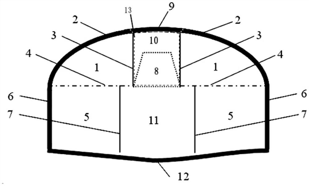 A rapid underground excavation construction method for long-span shallow-buried tunnels