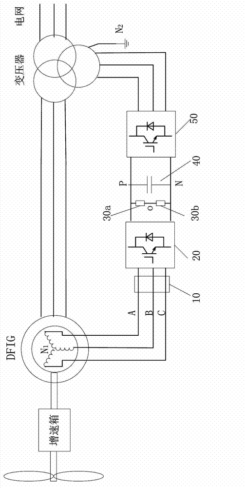 Converter device used for wind generator system