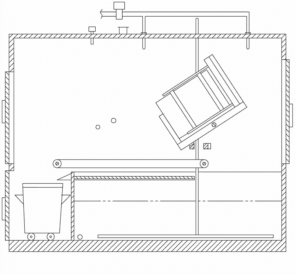 Rectified/distilled residue incineration pretreatment device