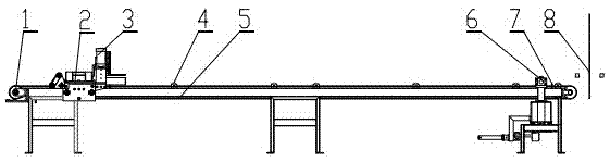 Steel grating through-type drifting clamping feeding mechanism