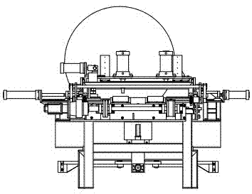 Steel grating through-type drifting clamping feeding mechanism