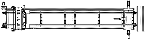 Steel grating through-type drifting clamping feeding mechanism