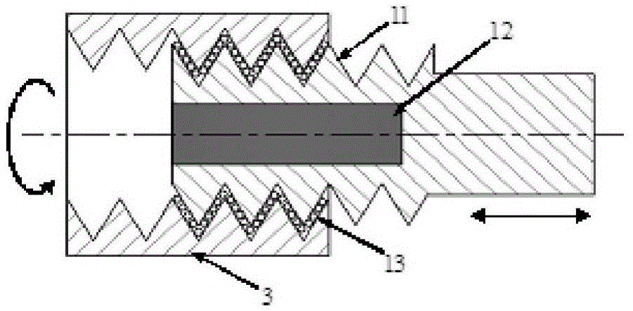 Magnetic grinding method and device for threaded part