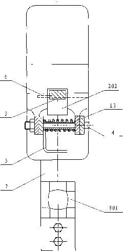 Ground line device of power transmission line tower and hitching device thereof