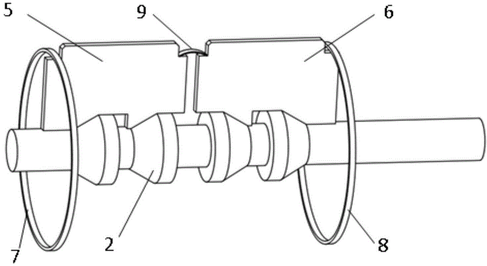 Sectional feeding honing head device with shape deviation compensation function