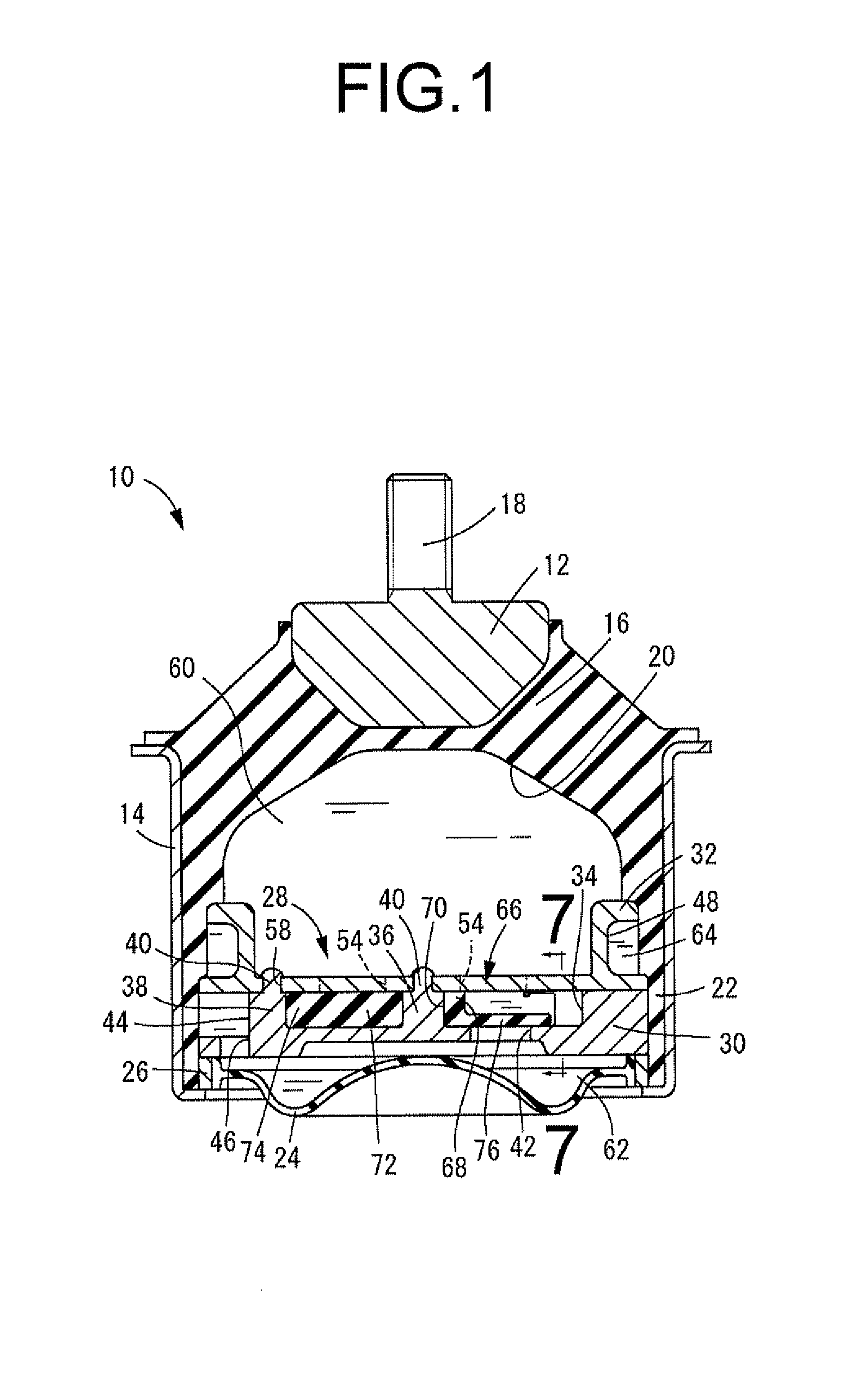 Fluid filled type vibration damping device