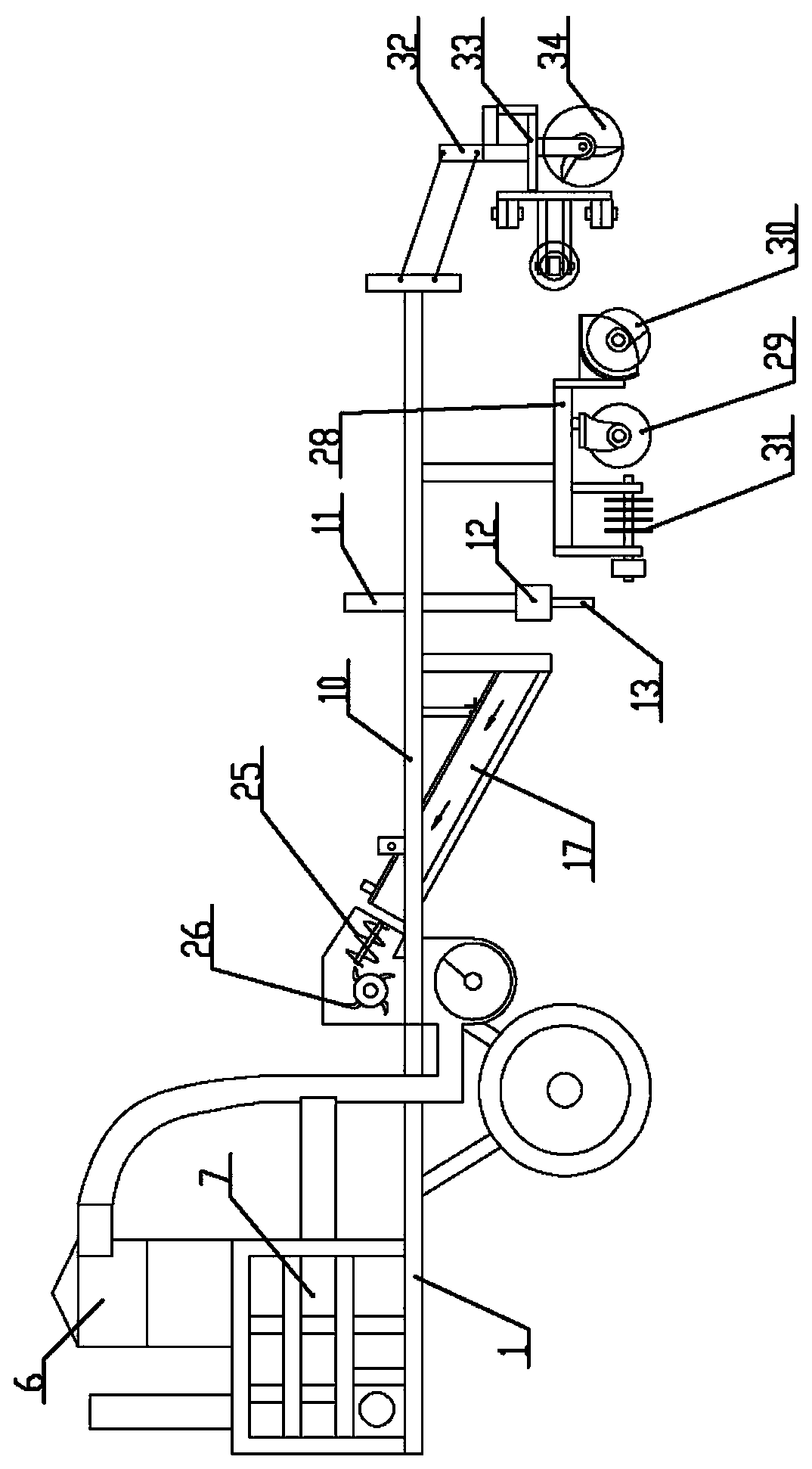 Drip irrigation belt collecting mechanism and full-automatic drip irrigation belt recovering machine