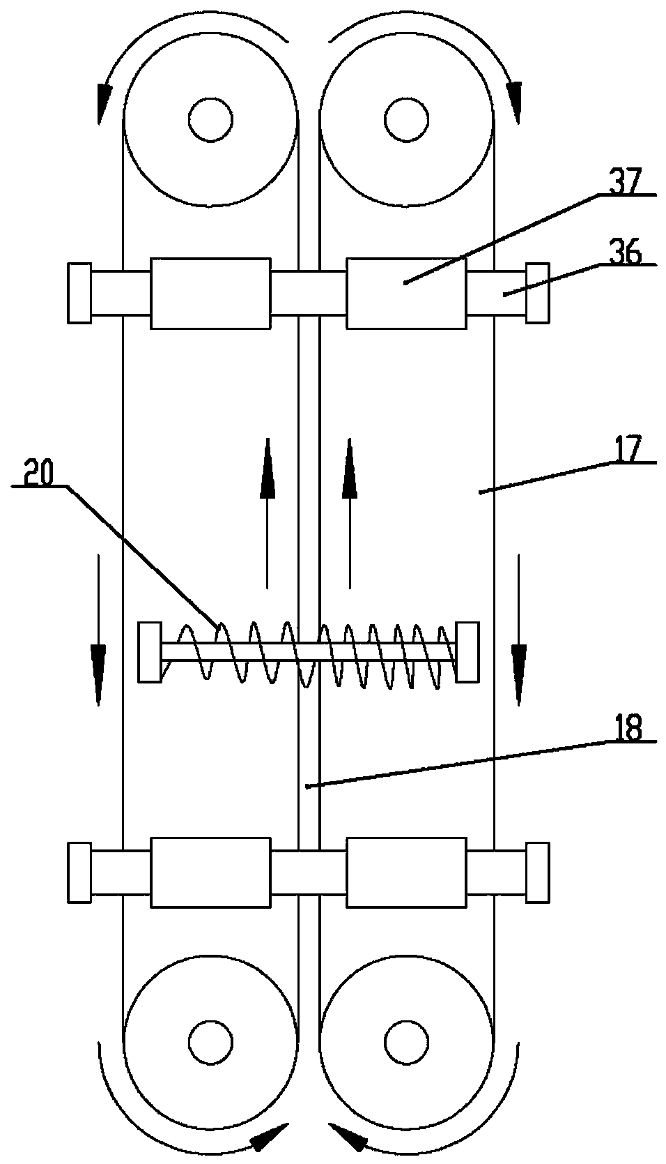 Drip irrigation belt collecting mechanism and full-automatic drip irrigation belt recovering machine