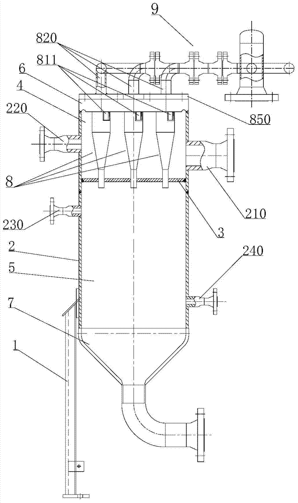 Multistage parallel hydrocyclone capable of regulating flow velocity