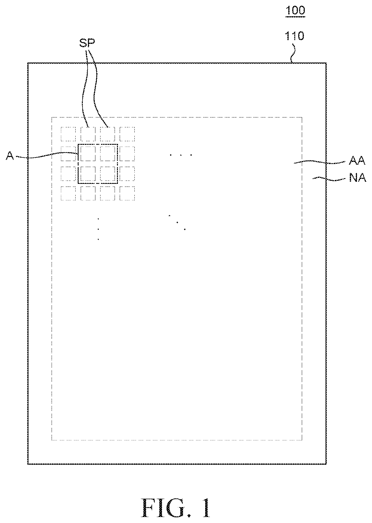 Display device with alternately arranged circuit areas and sub-pixels