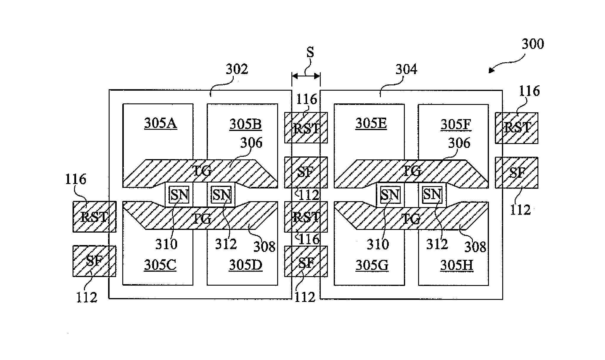 Compact image sensor arrangement