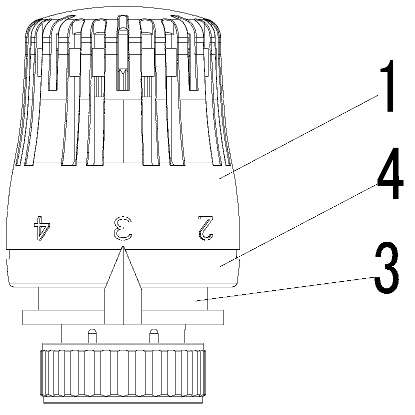 Thermostatic handle used for thermostatic valve