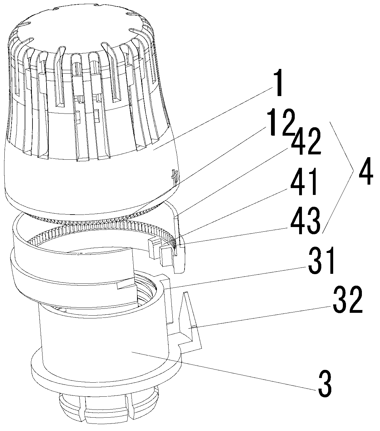 Thermostatic handle used for thermostatic valve