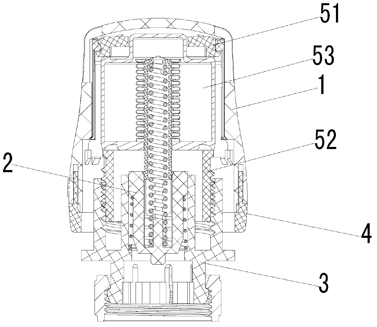 Thermostatic handle used for thermostatic valve