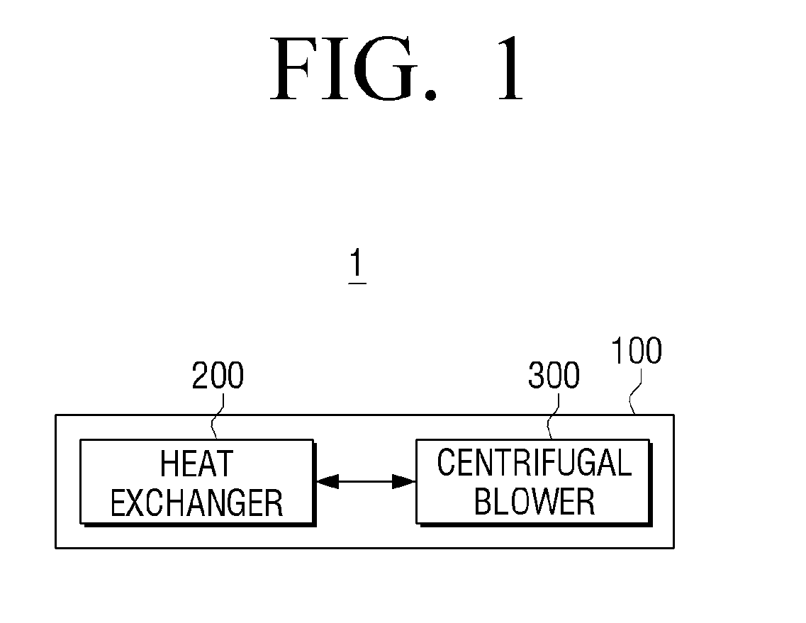 Fan assembly for centrifugal blower and air conditioning apparatus including the same