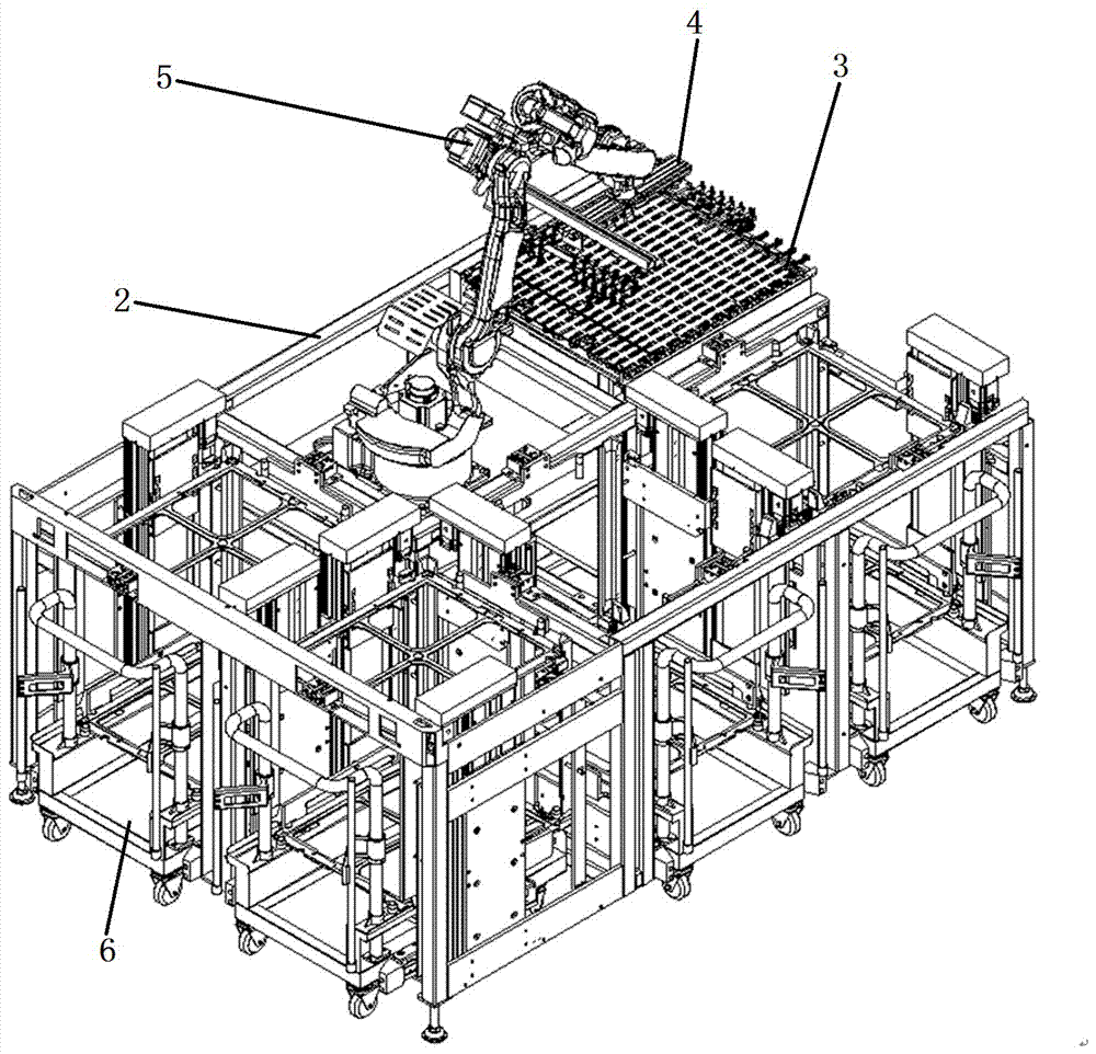 Tray and PCB automatic storing and putting equipment