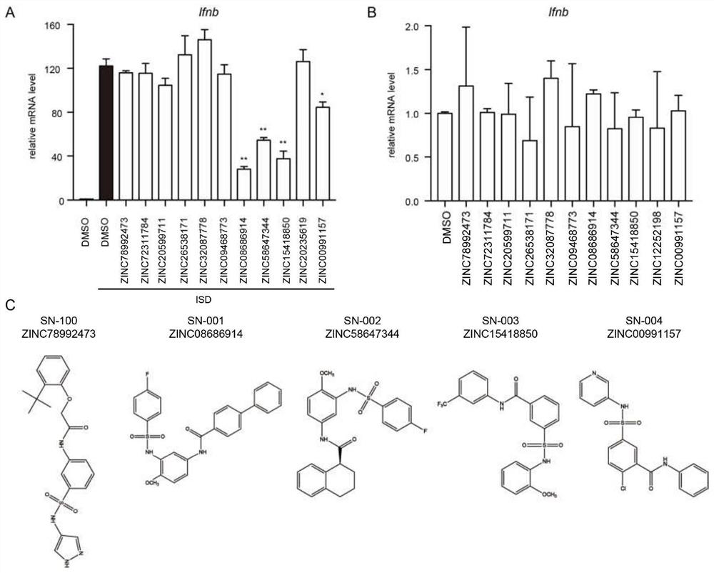 Medical application of benzenesulfonamide compound, and pharmaceutical composition