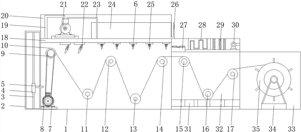 Automatic cleaning, drying and collecting integrated machine