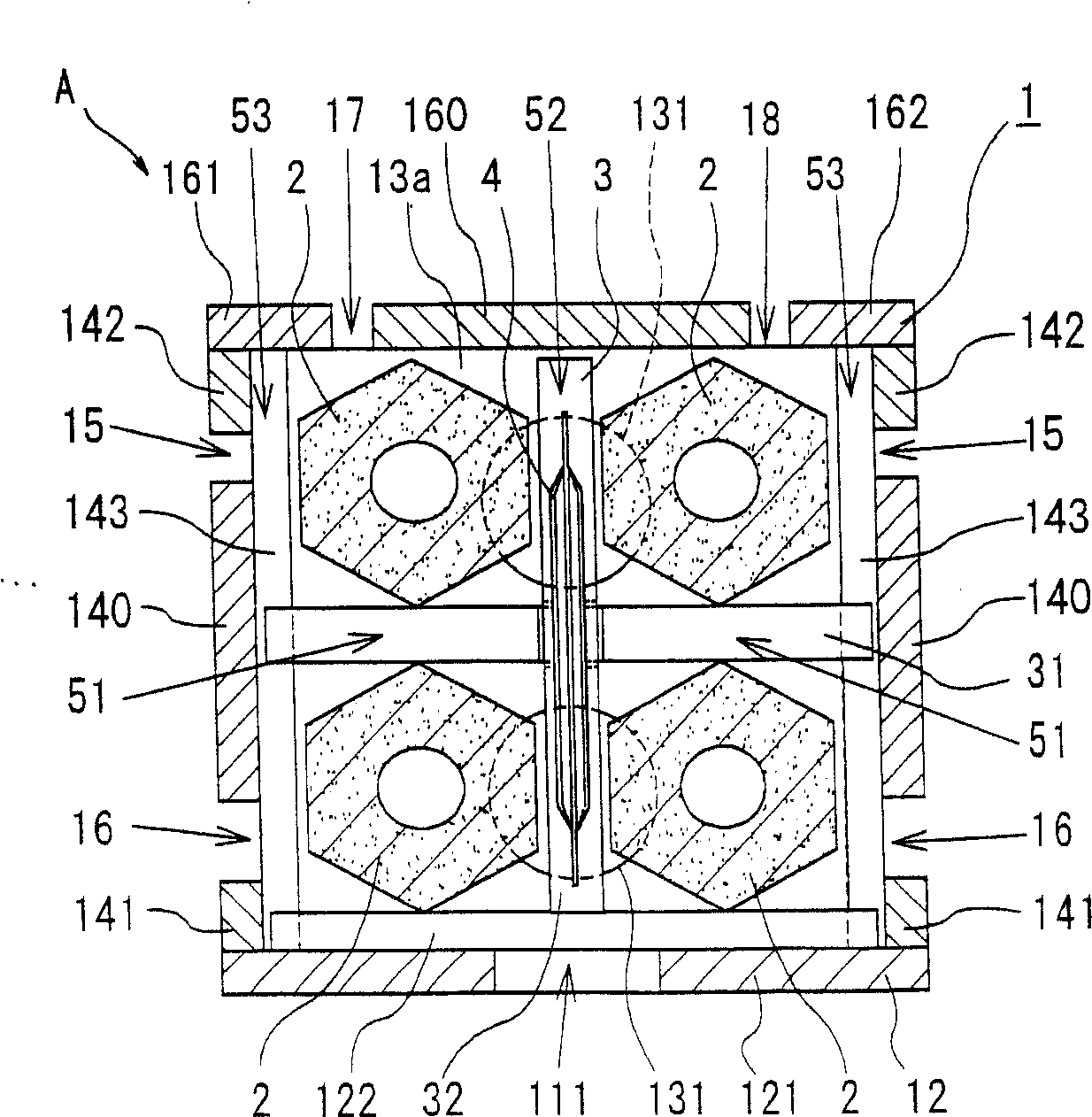 Char storage case with ignition function