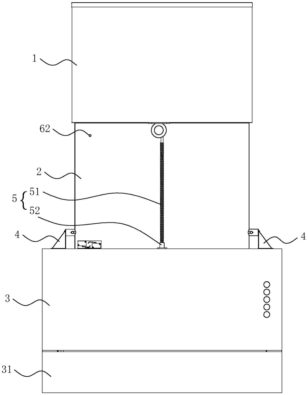 Exhaust hood with smoke collecting cavity capable of ascending and descending