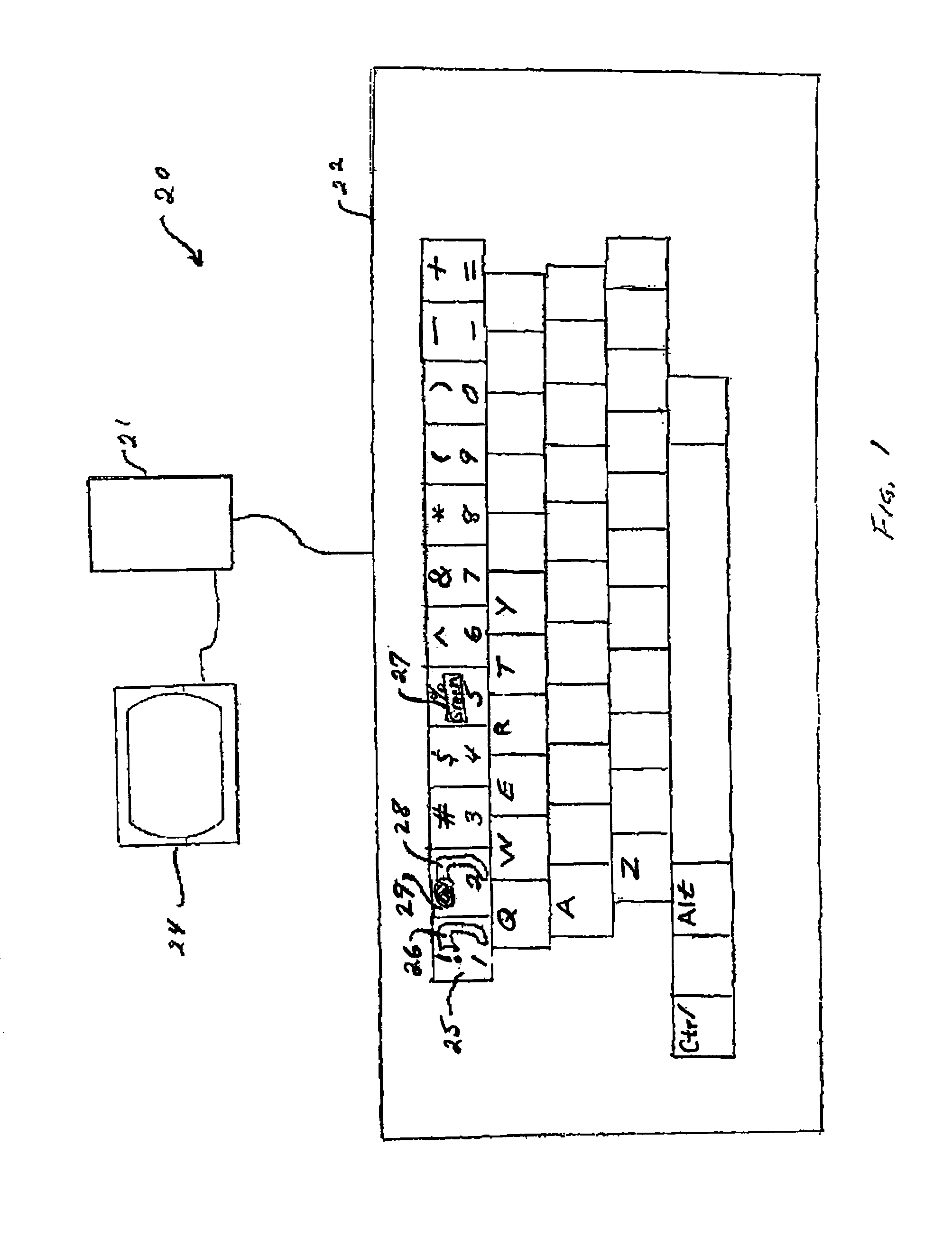 Color encoded keyboard and method