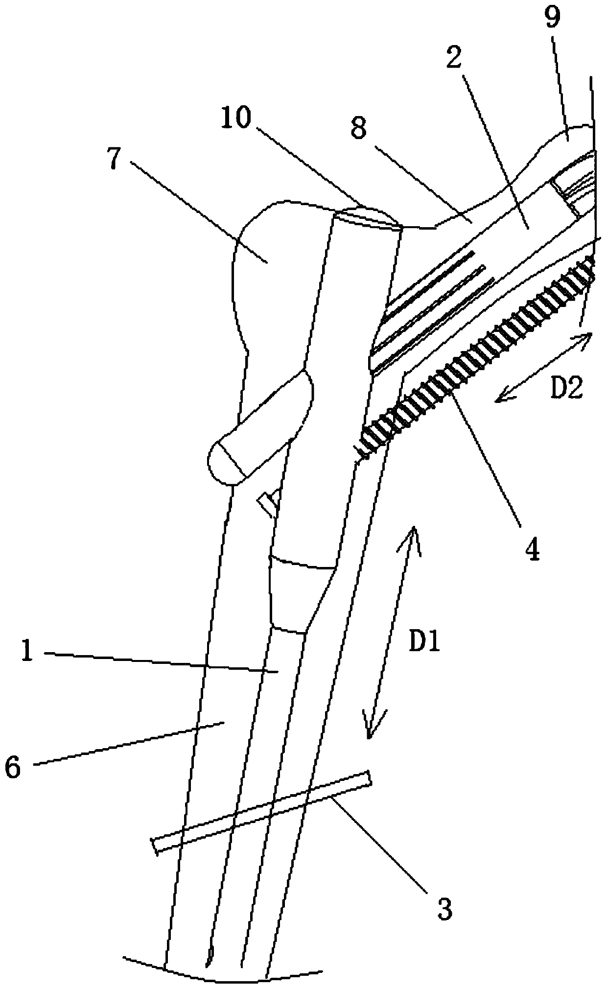 Reduction support assembly for treating femoral fracture