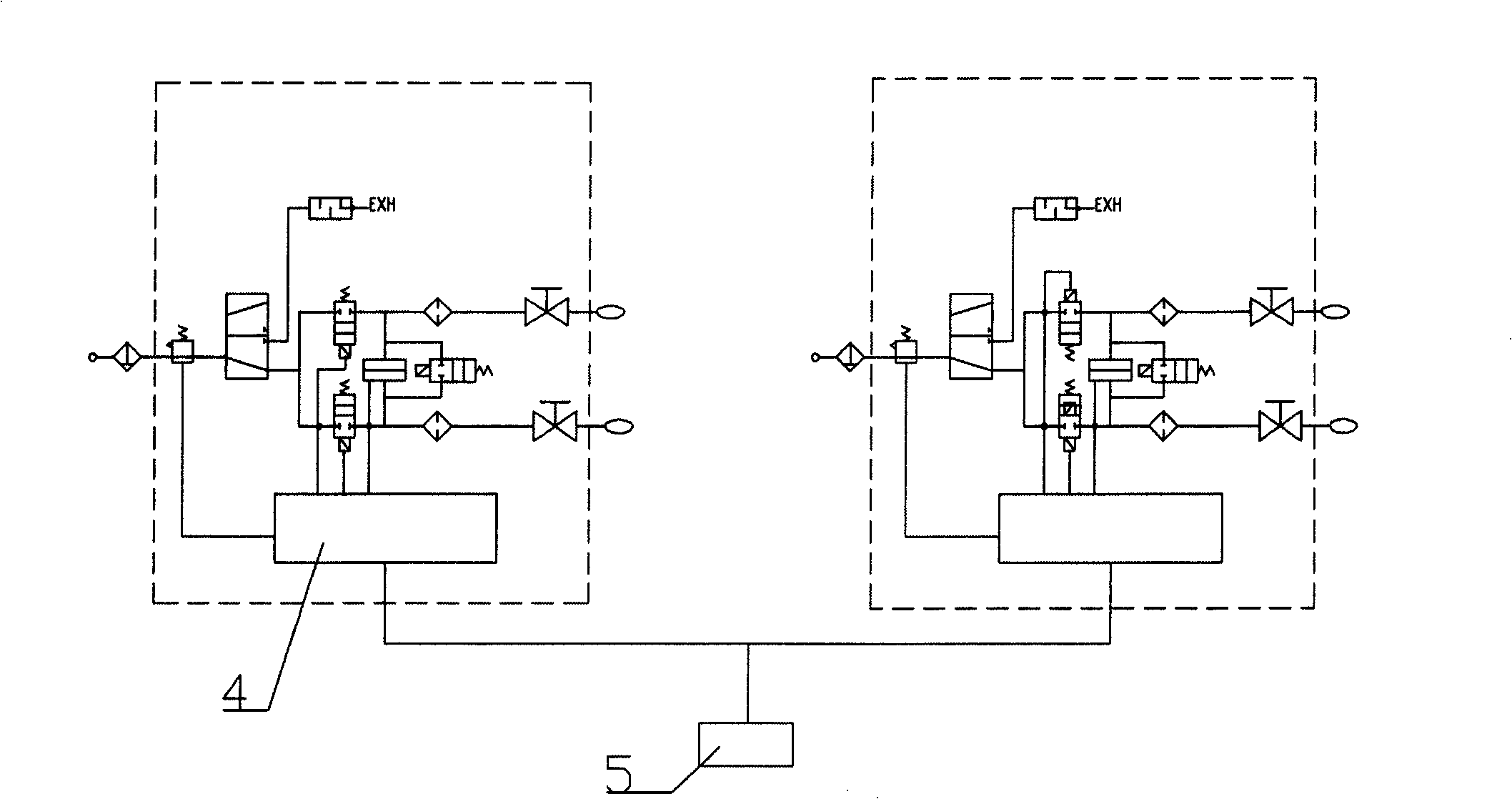 Auto-controlled gas liquid two purpose leakage detector