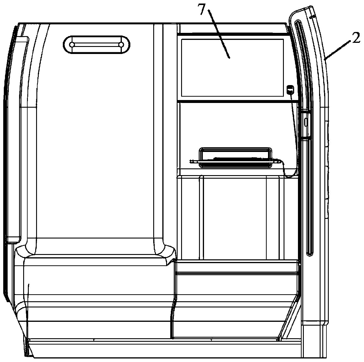 Staggered seat compartment capable of automatically reversing for railway vehicle