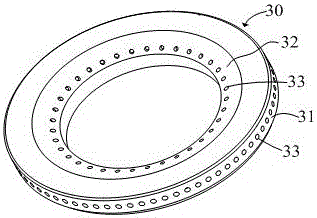 High-efficiency three-ring fire burner and gas stove