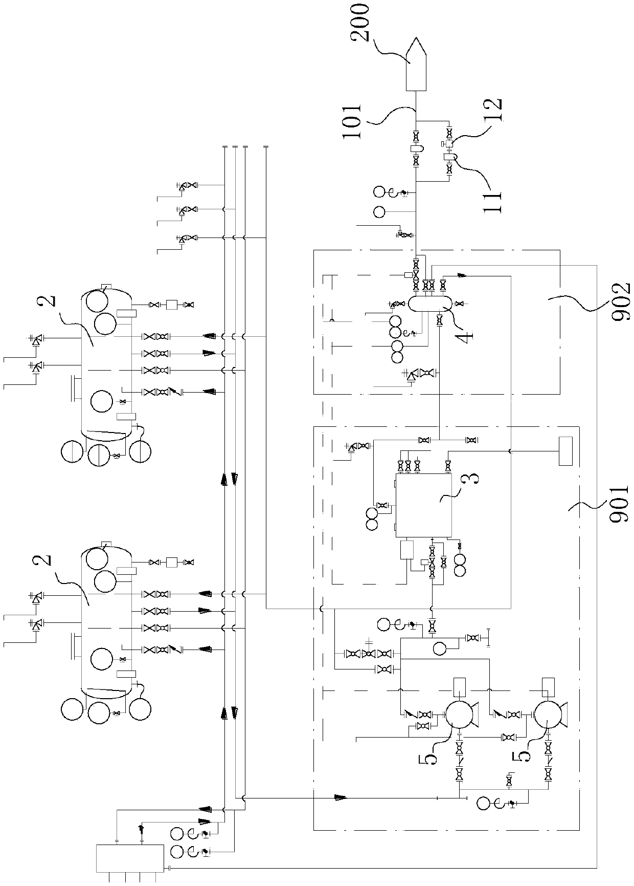 Gas supply system for LPG power generation