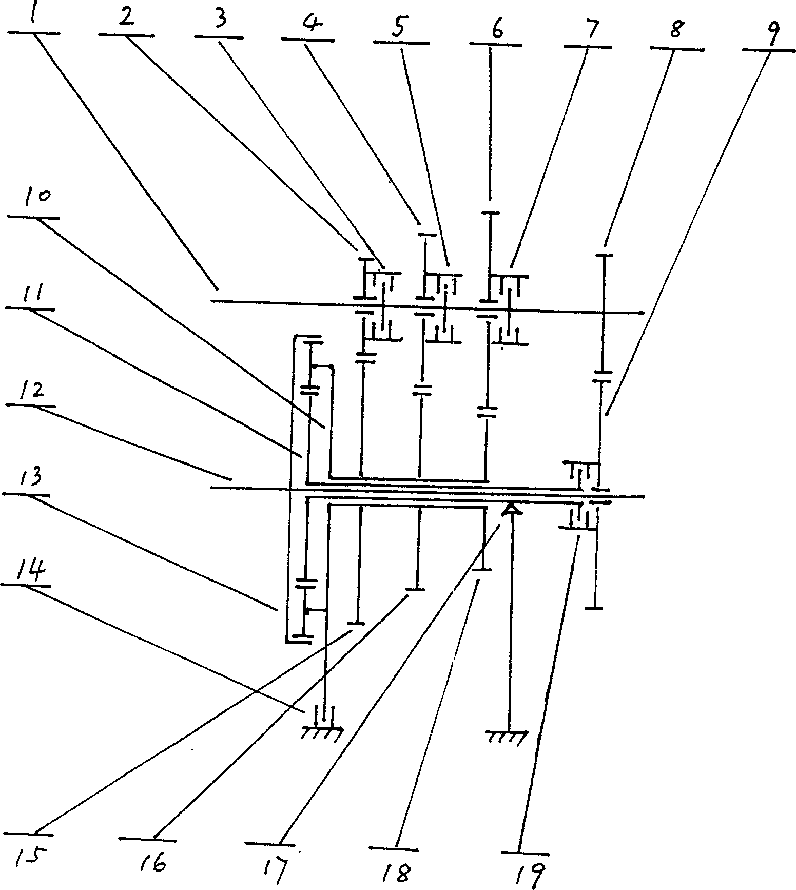 Modified dead axle type hydraulic automatic gear shifting with six shift gears