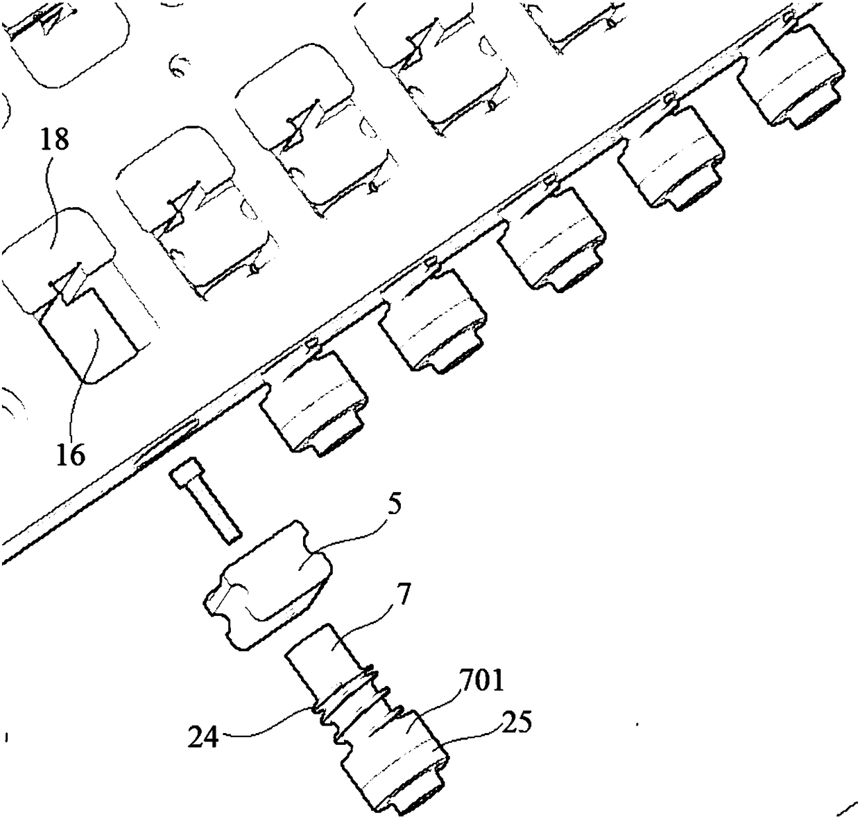 Clamping fixture for ultra-thin mobile phone vibration motor machining