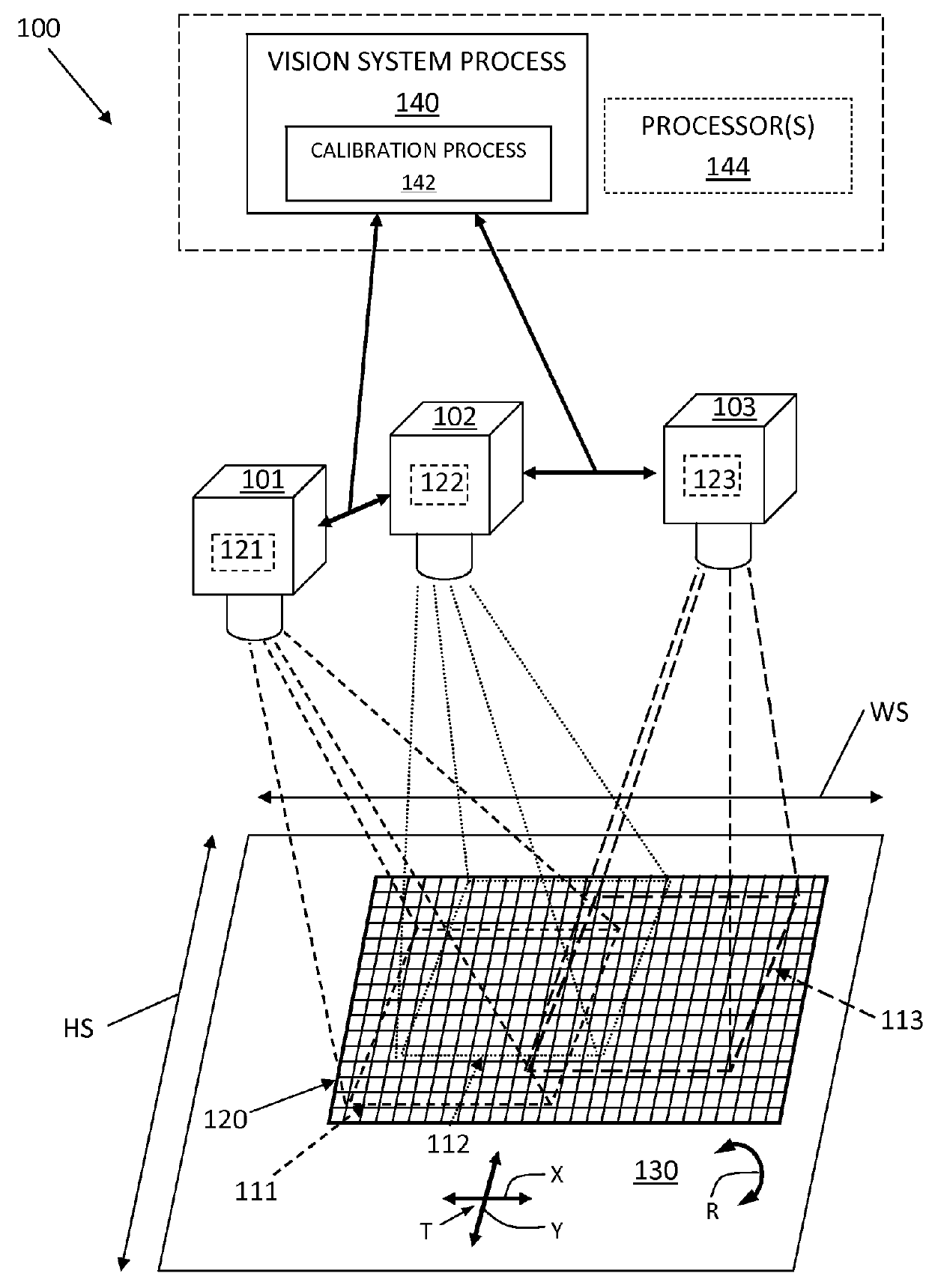 System, method and calibration plate employing embedded 2D data codes as self-positioning fiducials