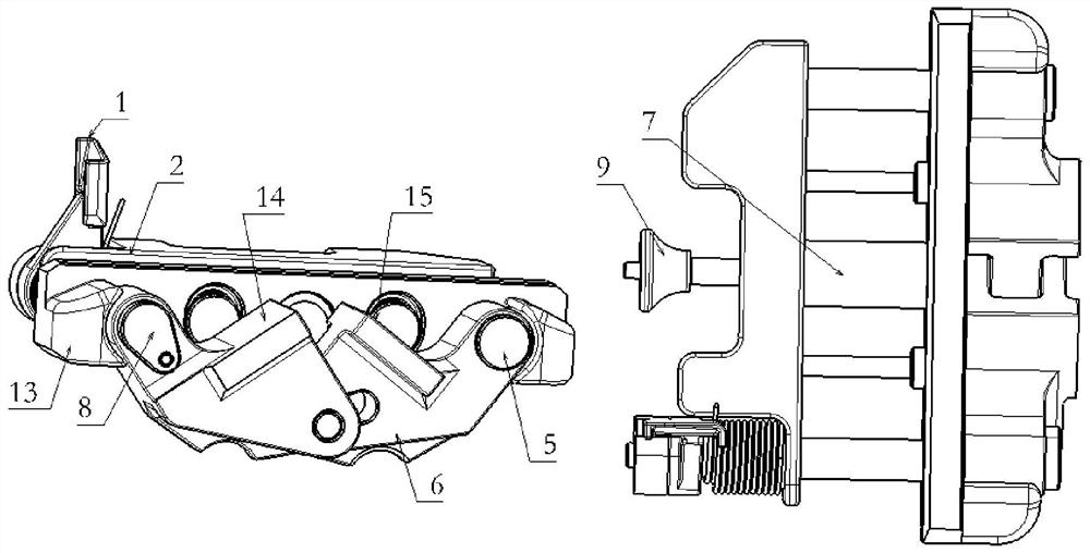 Device for realizing two-way movement limiting of packaging unit for aircraft packaging type freight transport system