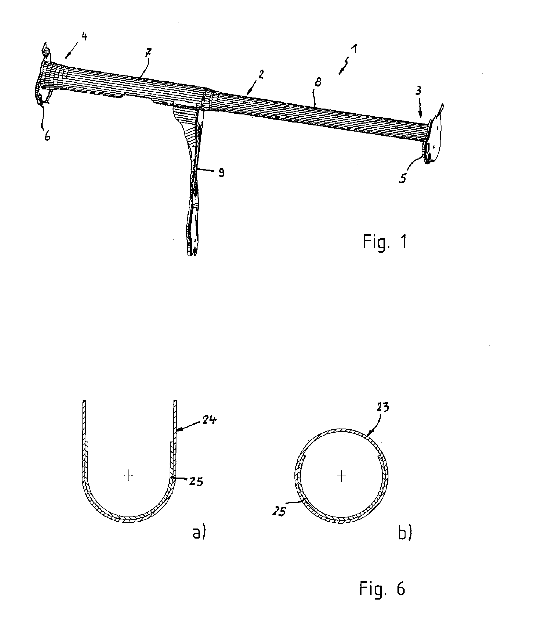 Method of making a tubular support bar for a dashboard support