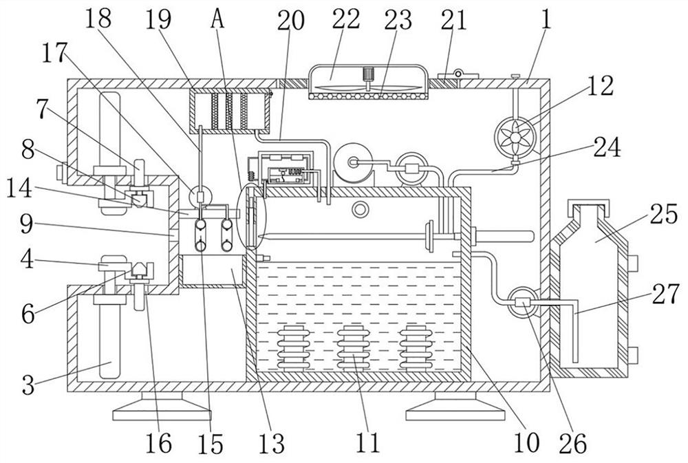 Vacuum inflation heat sealing device for food packaging