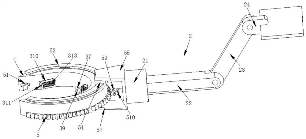 Robot for transversely standing to carry welded steel plates