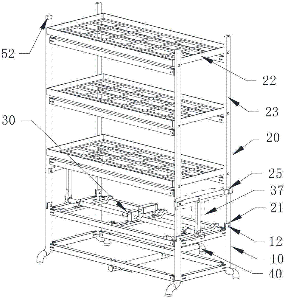 Planting rack capable of swinging to inclined or vertical state