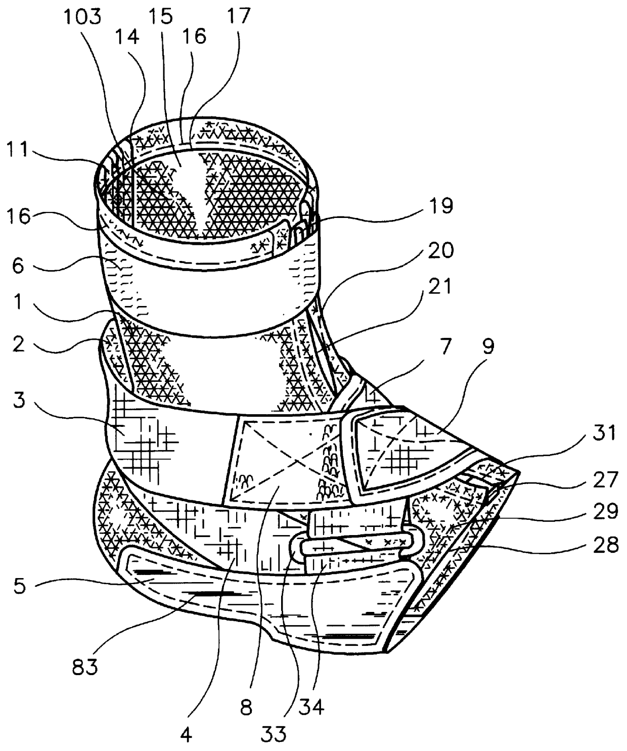 Adjustable ankle brace system