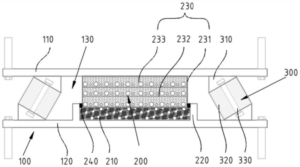 Sound barrier vibration attenuation and energy consumption device of distributed additional damping structure