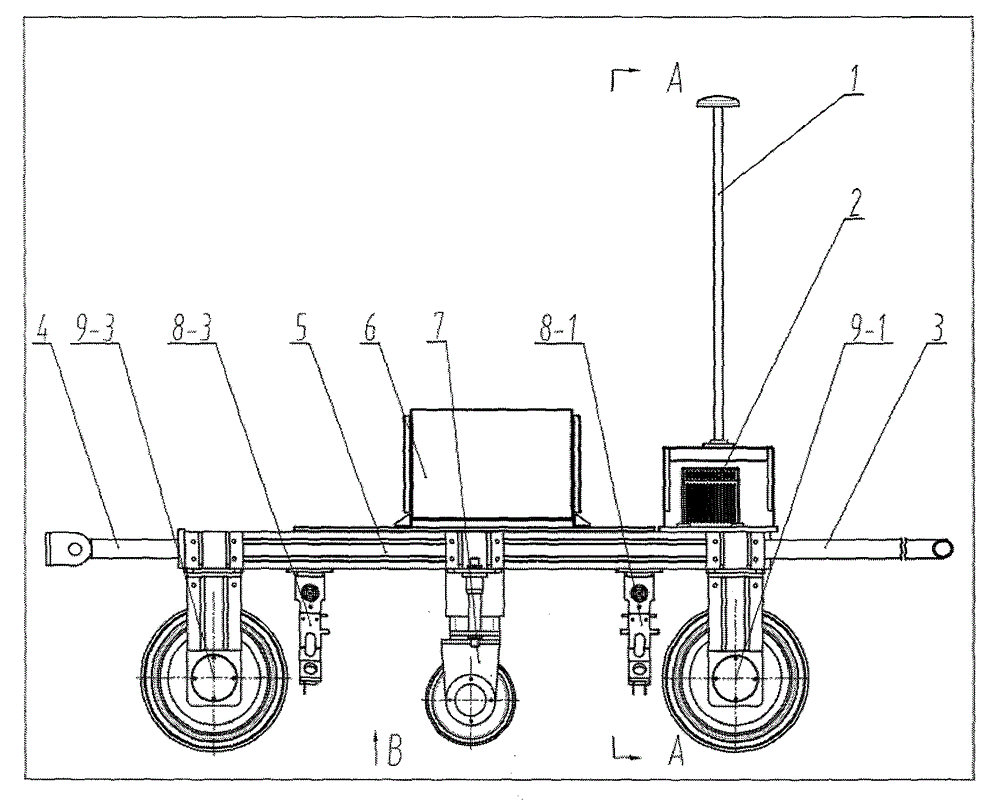 Track parameter dynamic test car based on combination of inertial sensor and navigational satellite