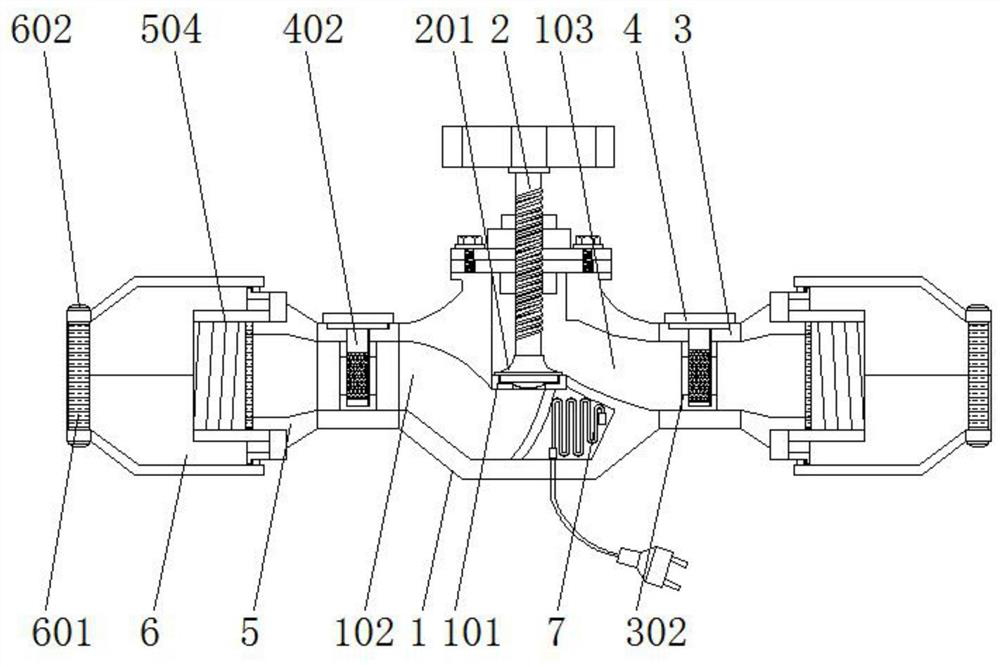 Injection molding valve with double sealing pairs