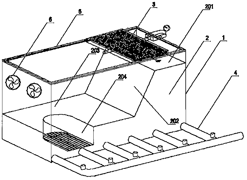 Slope deformation simulation test device under rainfall condition