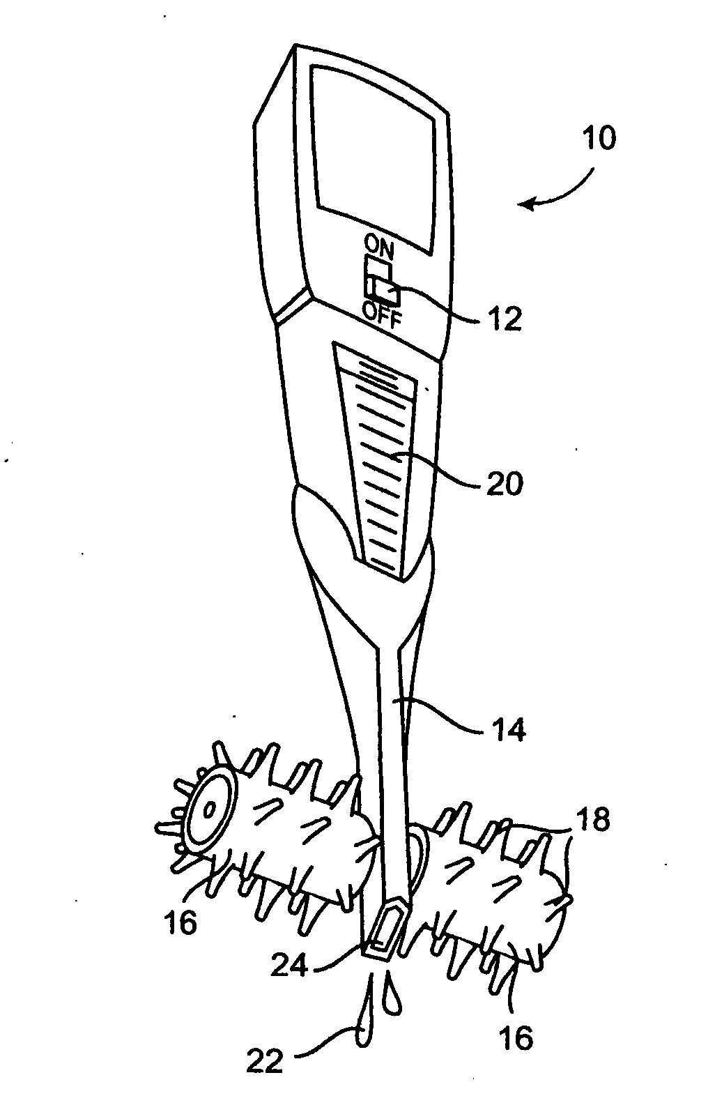 Tongue brush with powered roller