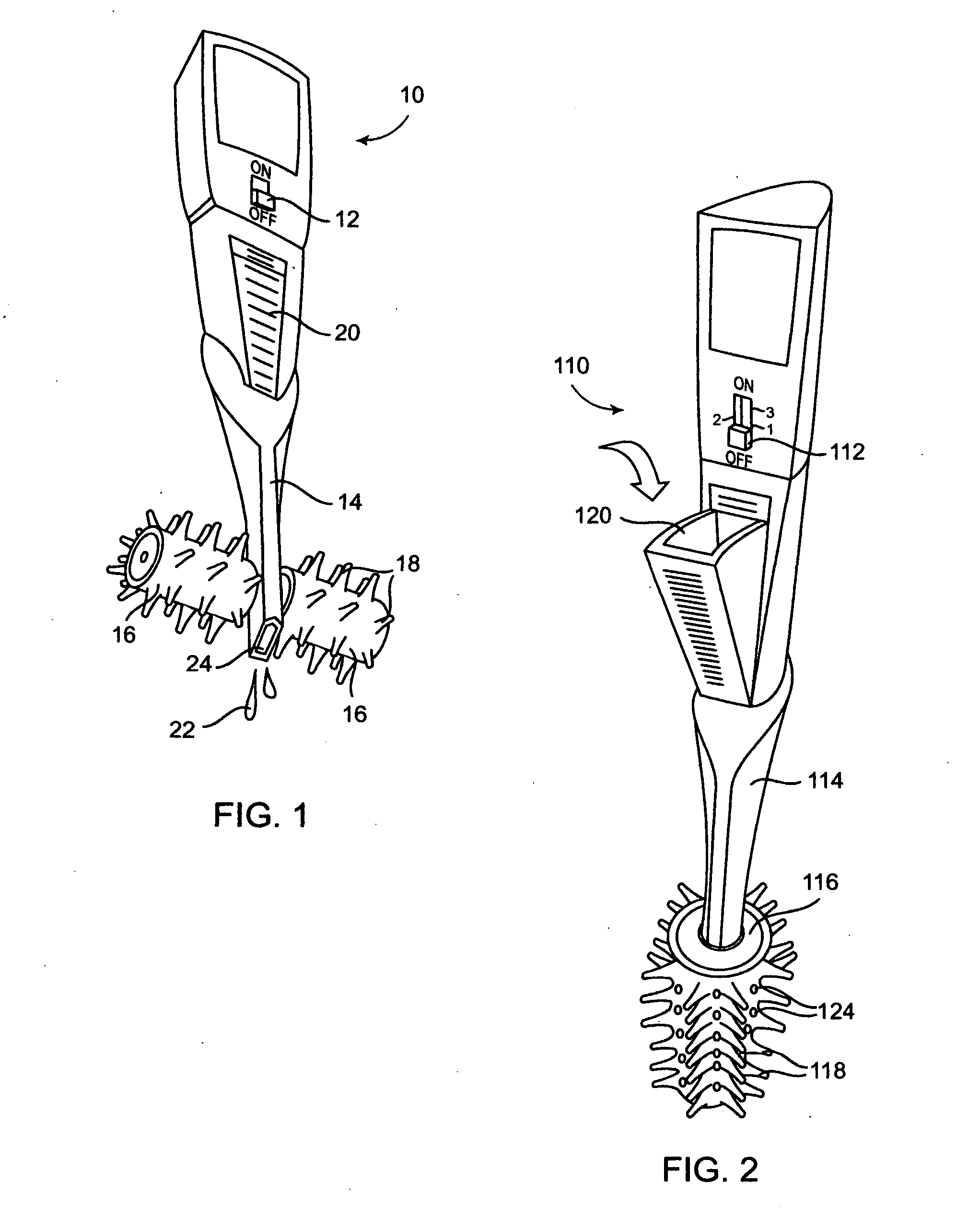 Tongue brush with powered roller