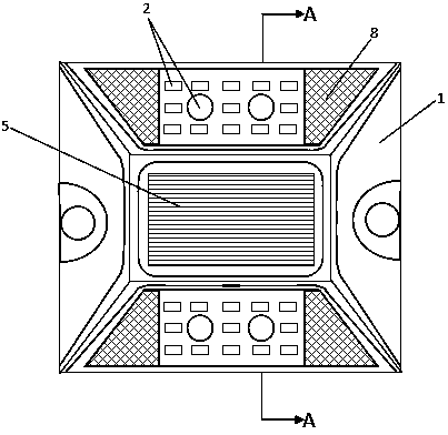 Solar luminous spike lamp and control method thereof