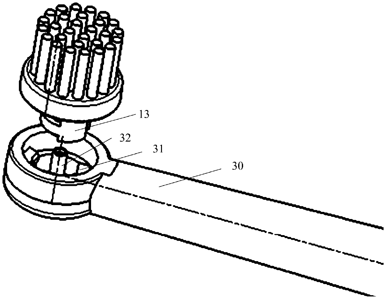 Vertical brushing type electric toothbrush