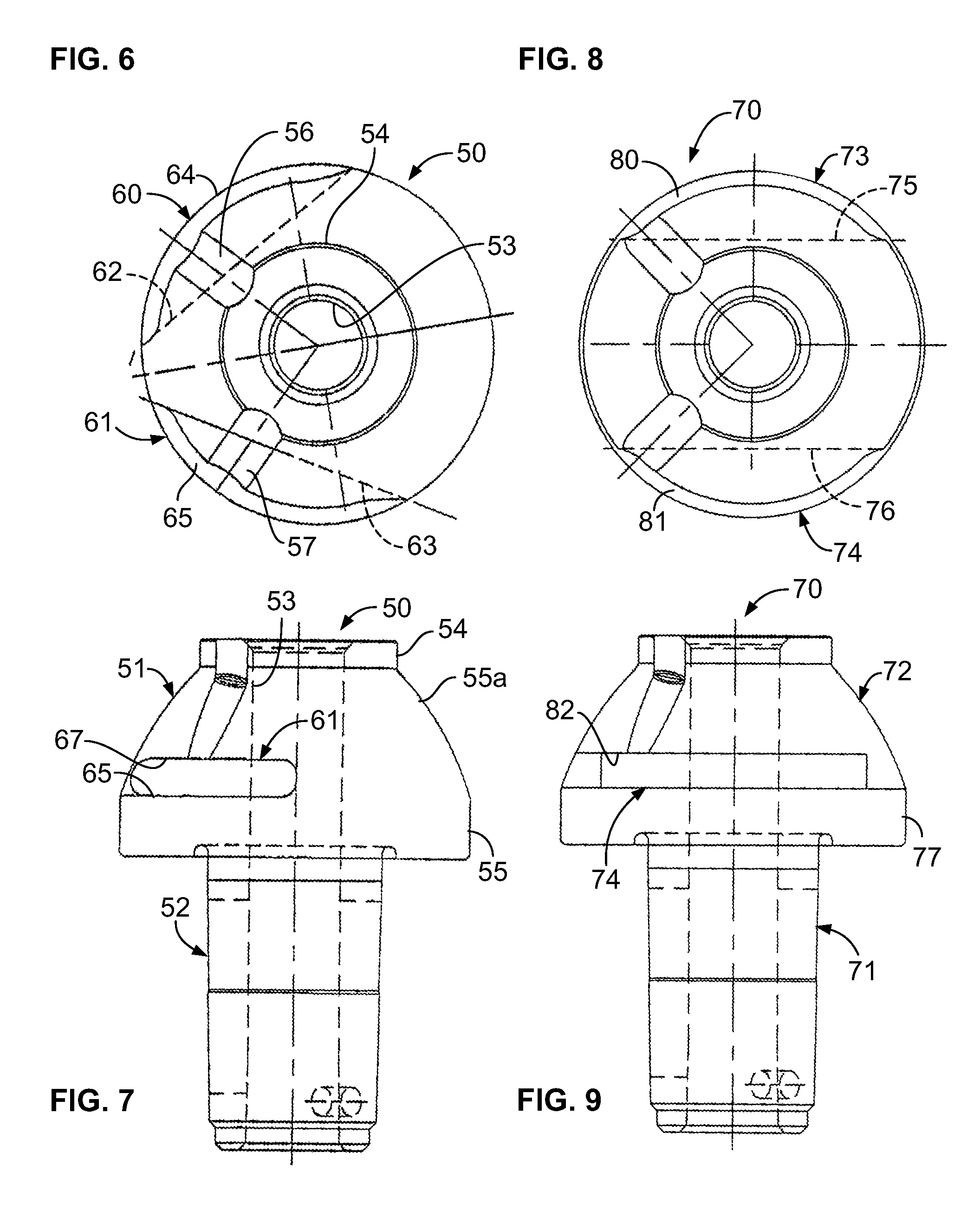 Dual slotted holder body for removal tool access