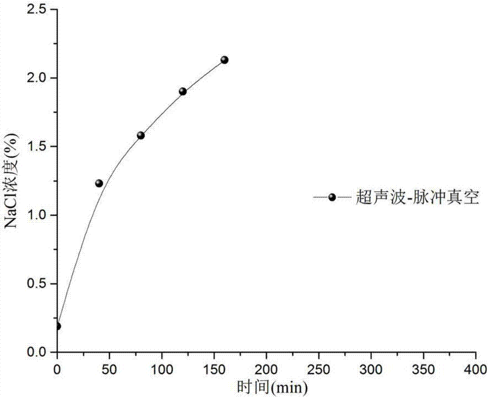 Ultrasonic wave-pulse vacuum synergistic fish meat salting method