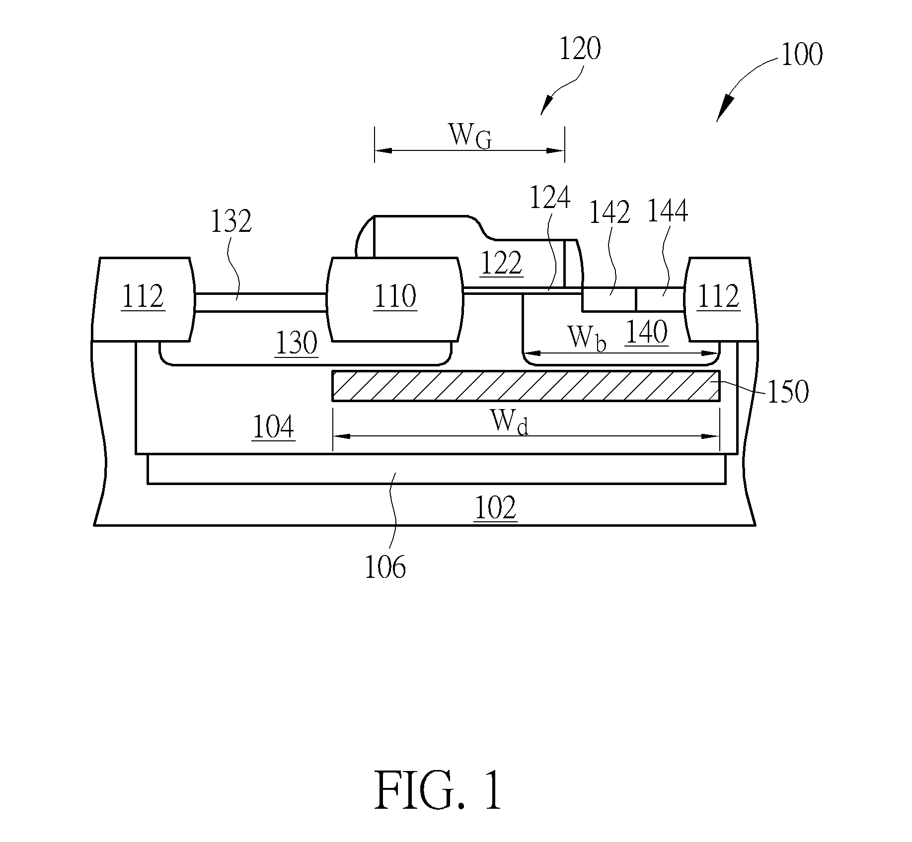 Lateral double-diffused metal-oxide-semiconudctor transistor device and layout pattern for LDMOS transistor device